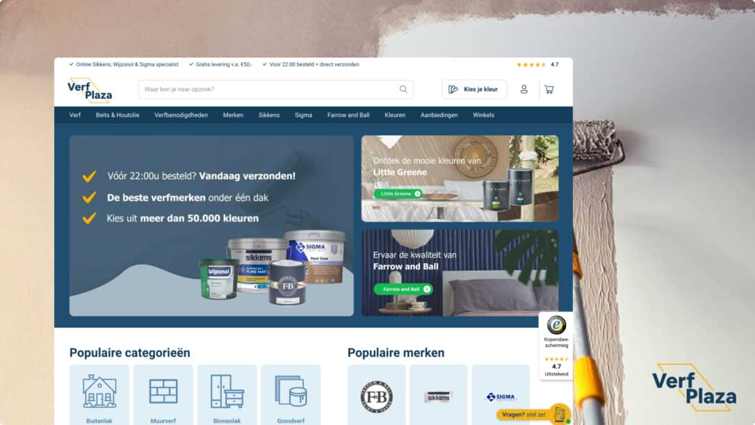 Verf Plaza homepage grote afbeelding header