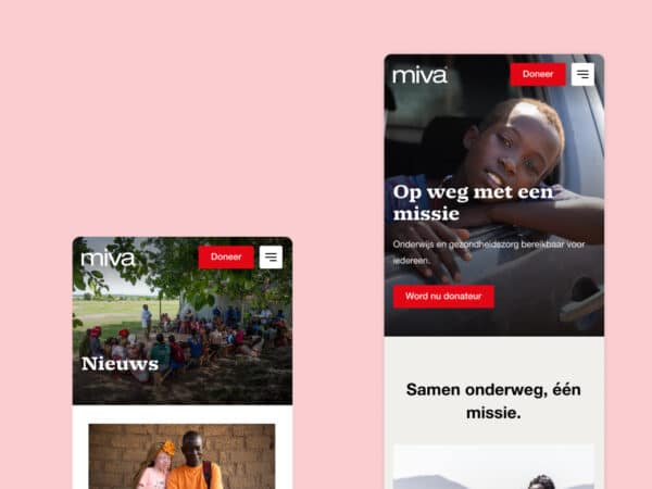 MIVA mobiele weergave