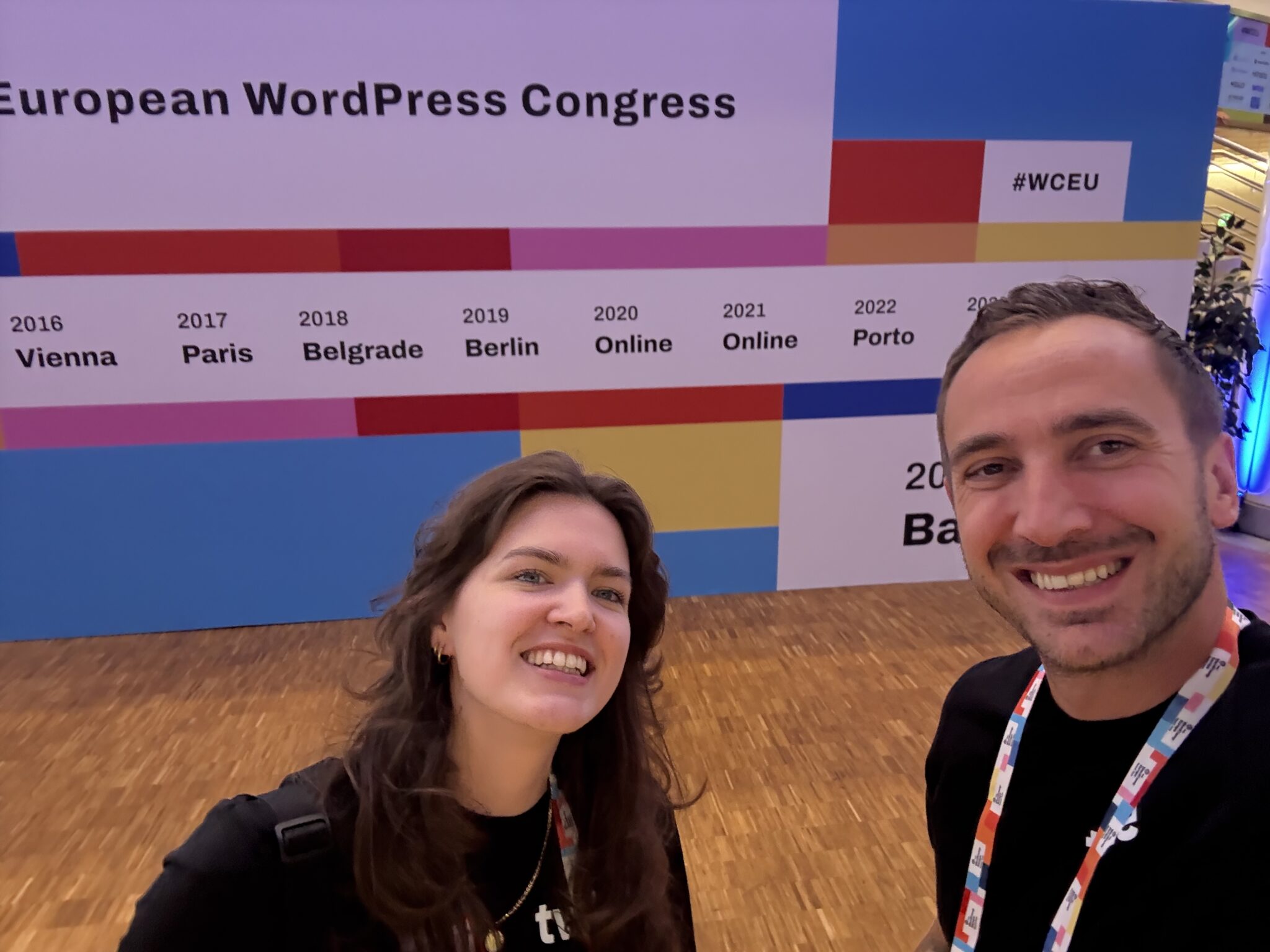 Joep en Eva bij WordCamp Europe