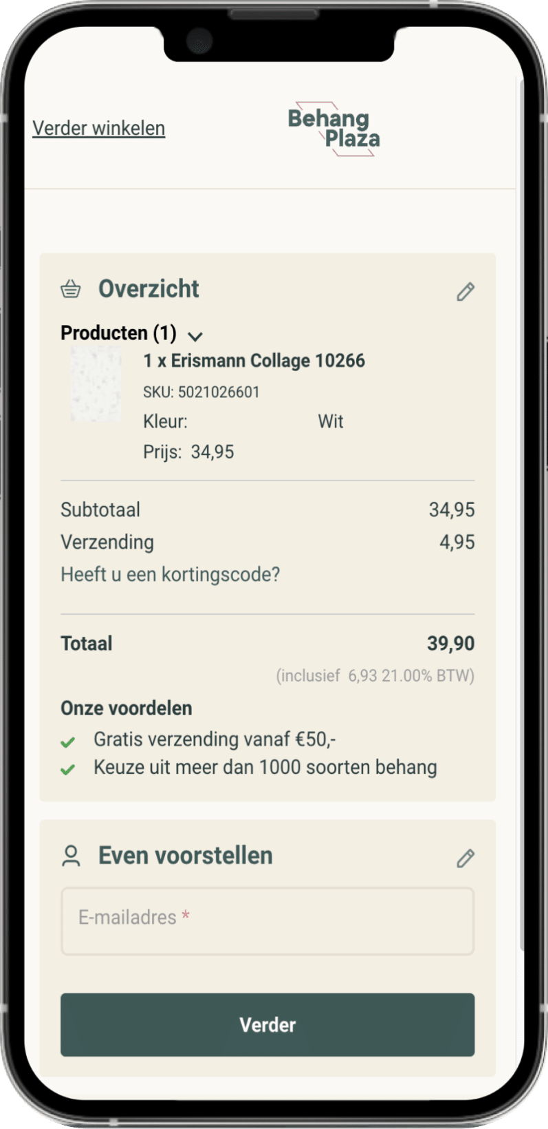 Behangplaza checkout