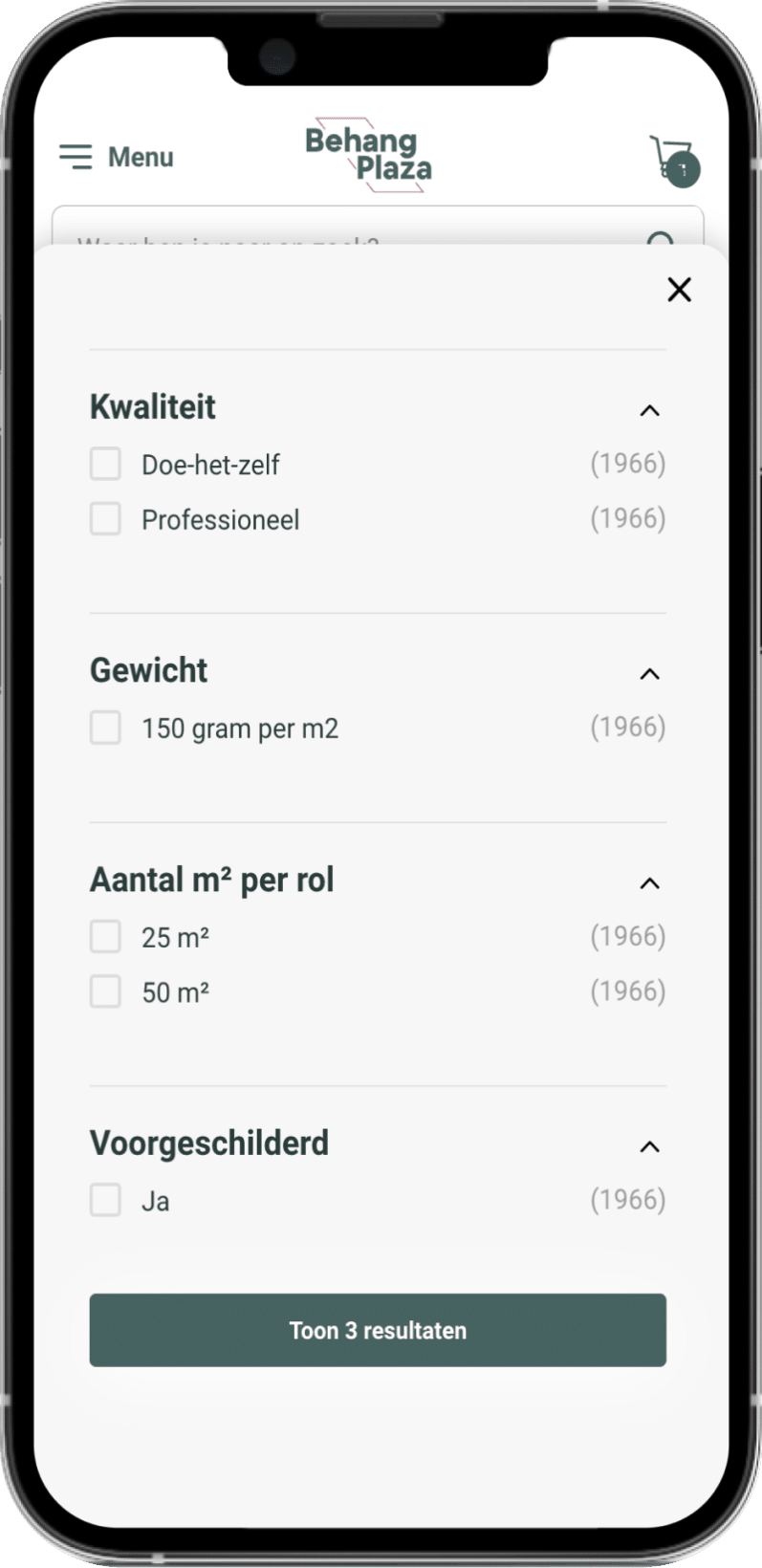 Behangplaza searchfilter